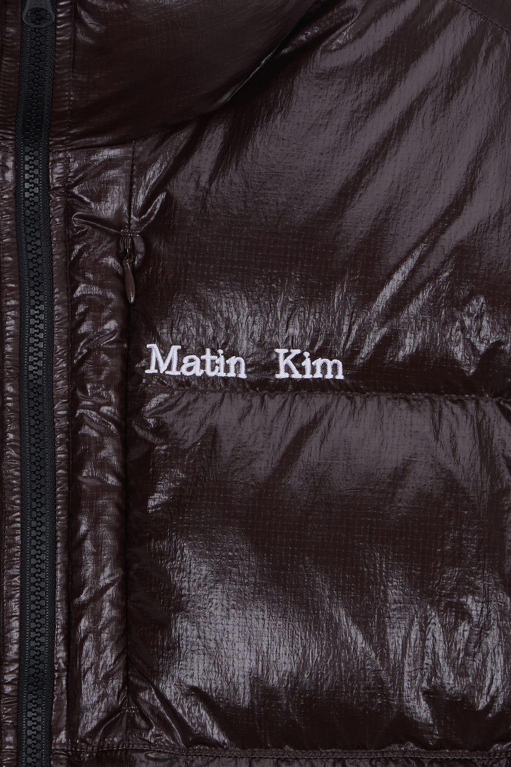 Matinkim Small Logo Volume Down Jumper For Women IN Dark Brown