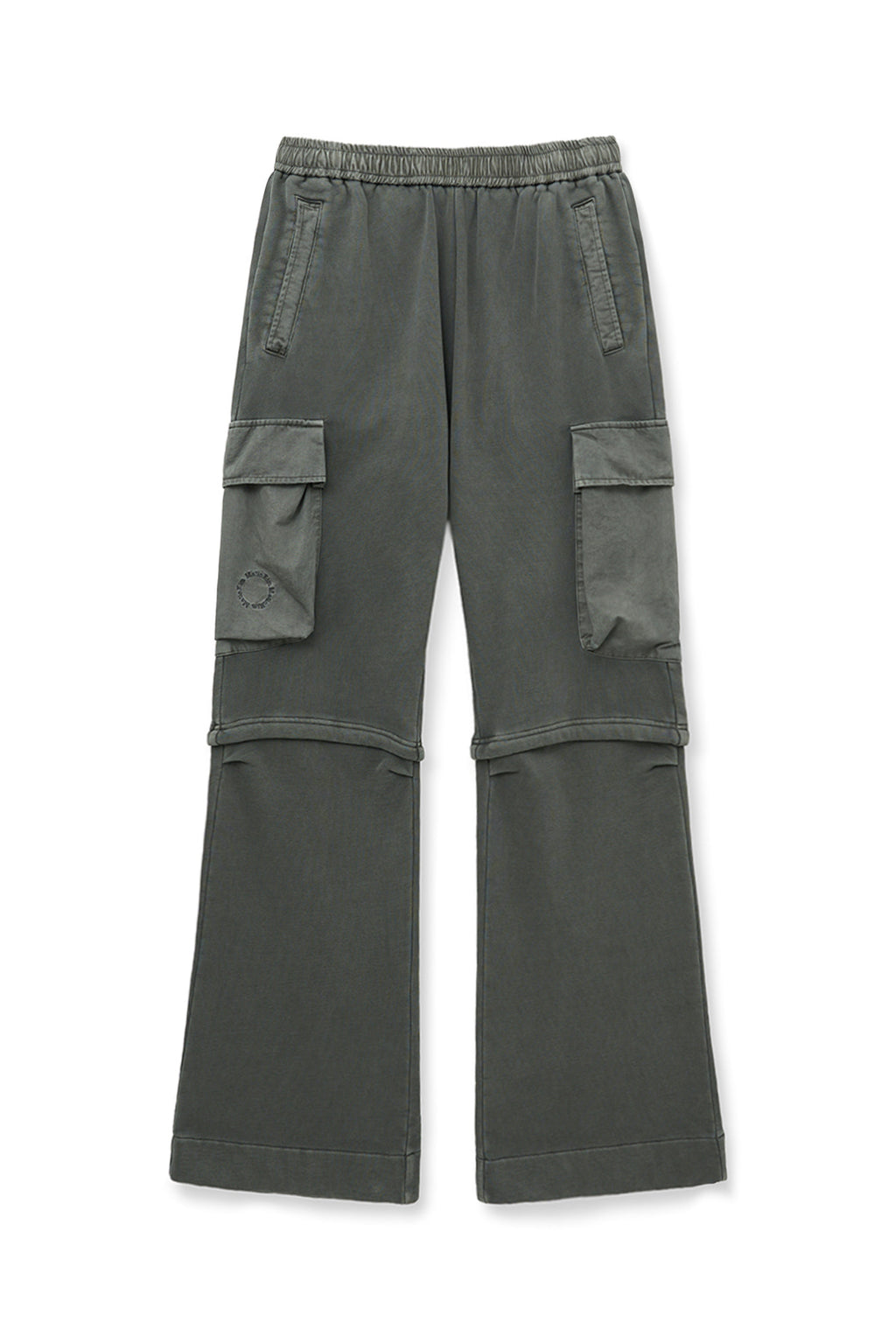 [matinkim] PIGMENT DYED CARGO PANTS FOR WOMEN IN CHARCOAL