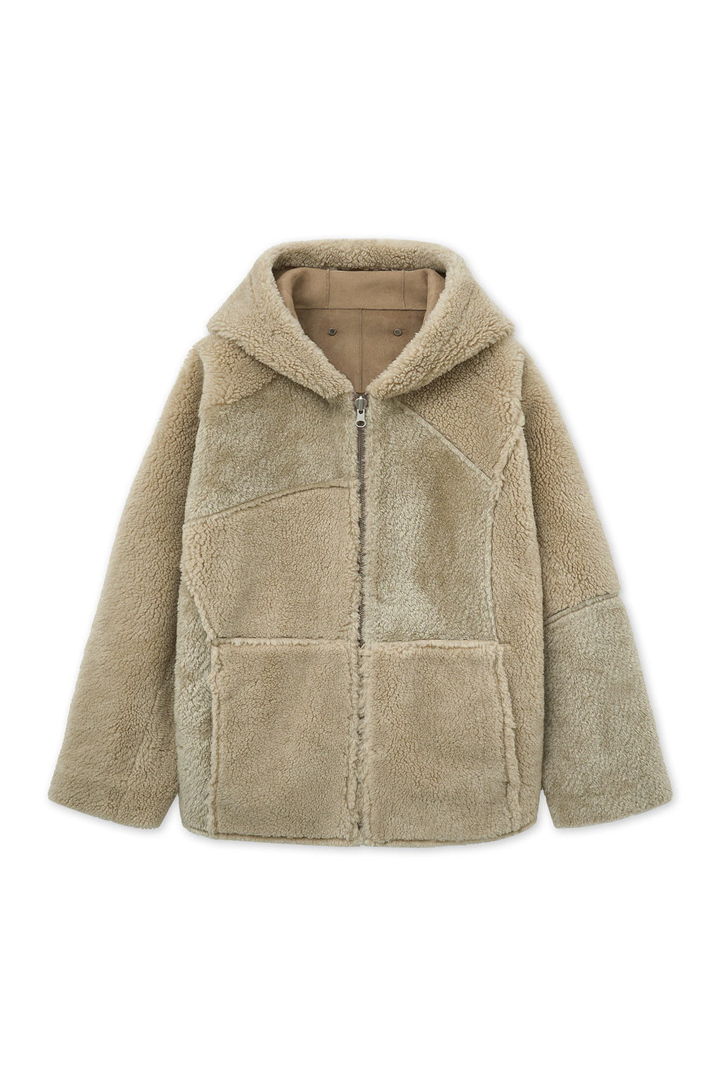[matinkim] REVERSIBLE HOODY MUSTANG IN BEIGE
