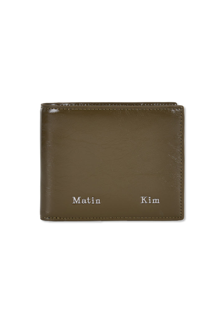 Matinkim Steel Logo Business Wallet IN Khaki