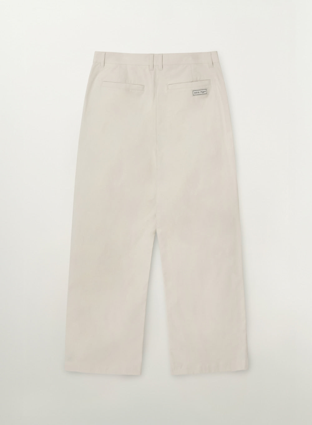 [SATUR] Relaxed Cotton Blend Pants - Cream