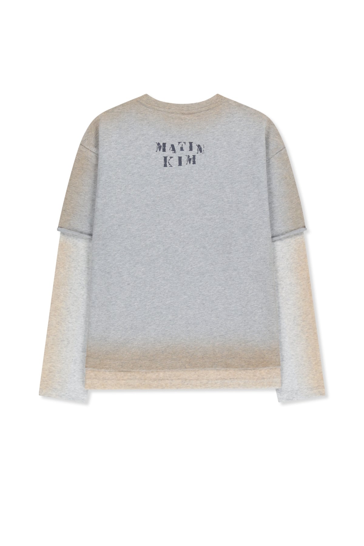 Matinkim Dust Washed Logo Layered Top IN Grey
