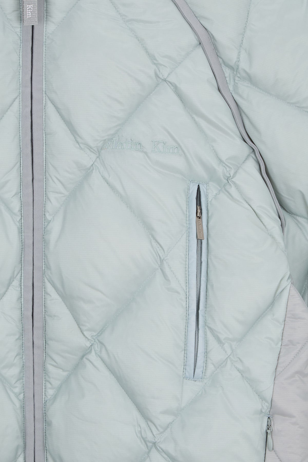 [matinkim] QUILTING HOODY LIGHTWEIGHT JUMPER (DOWN BLENDED) IN MINT