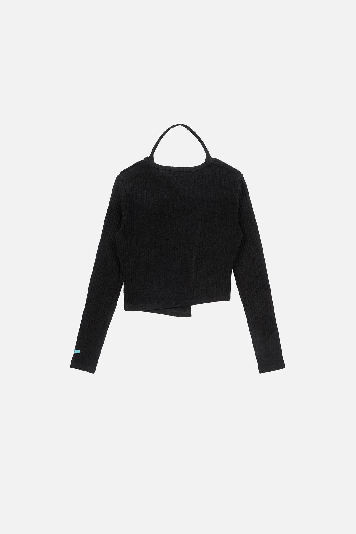 Instantfunk Rib Halter Cardigan Set Up - Black