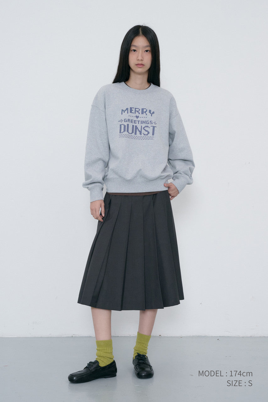 Dunst Unisex Pixel Sweatshirt Mid Melange Grey