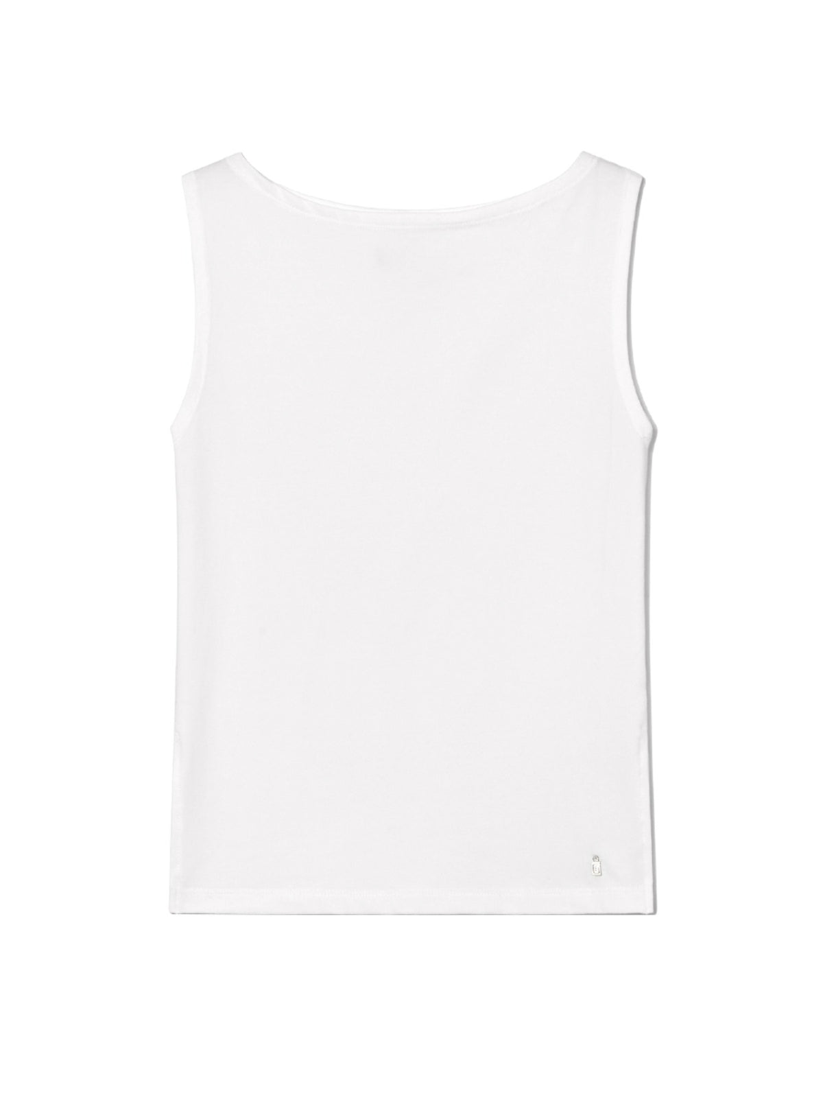 GLOWNY Hill Slit Sleeveless Top (White)