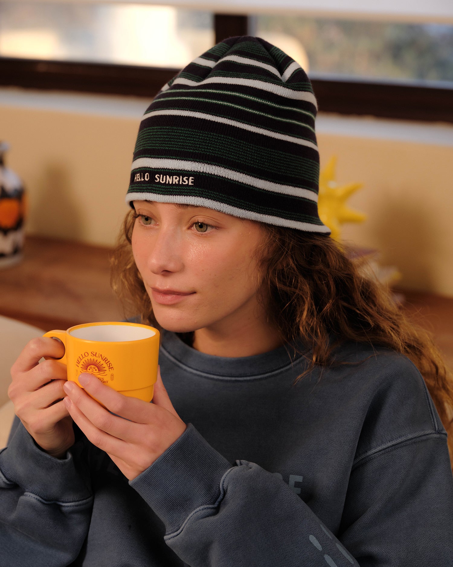 Multi Stripe Beanie_Navy