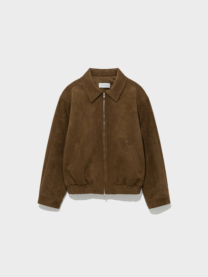Low Classic Artificial Suede Zip-Up Blouson Camel