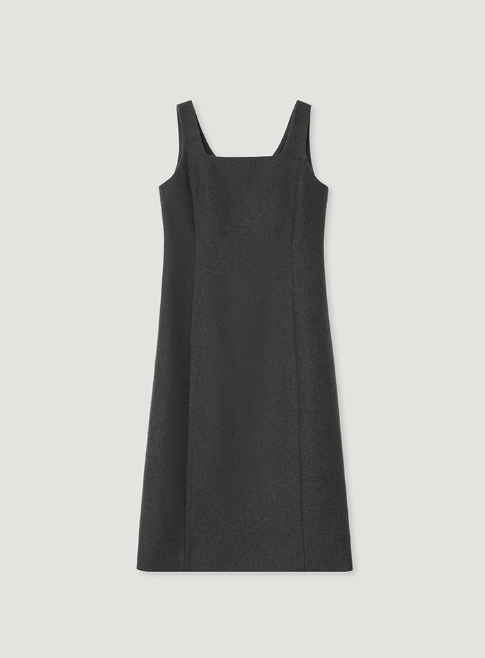 Mango Maniplease Penne Wool One Piece Charcoal