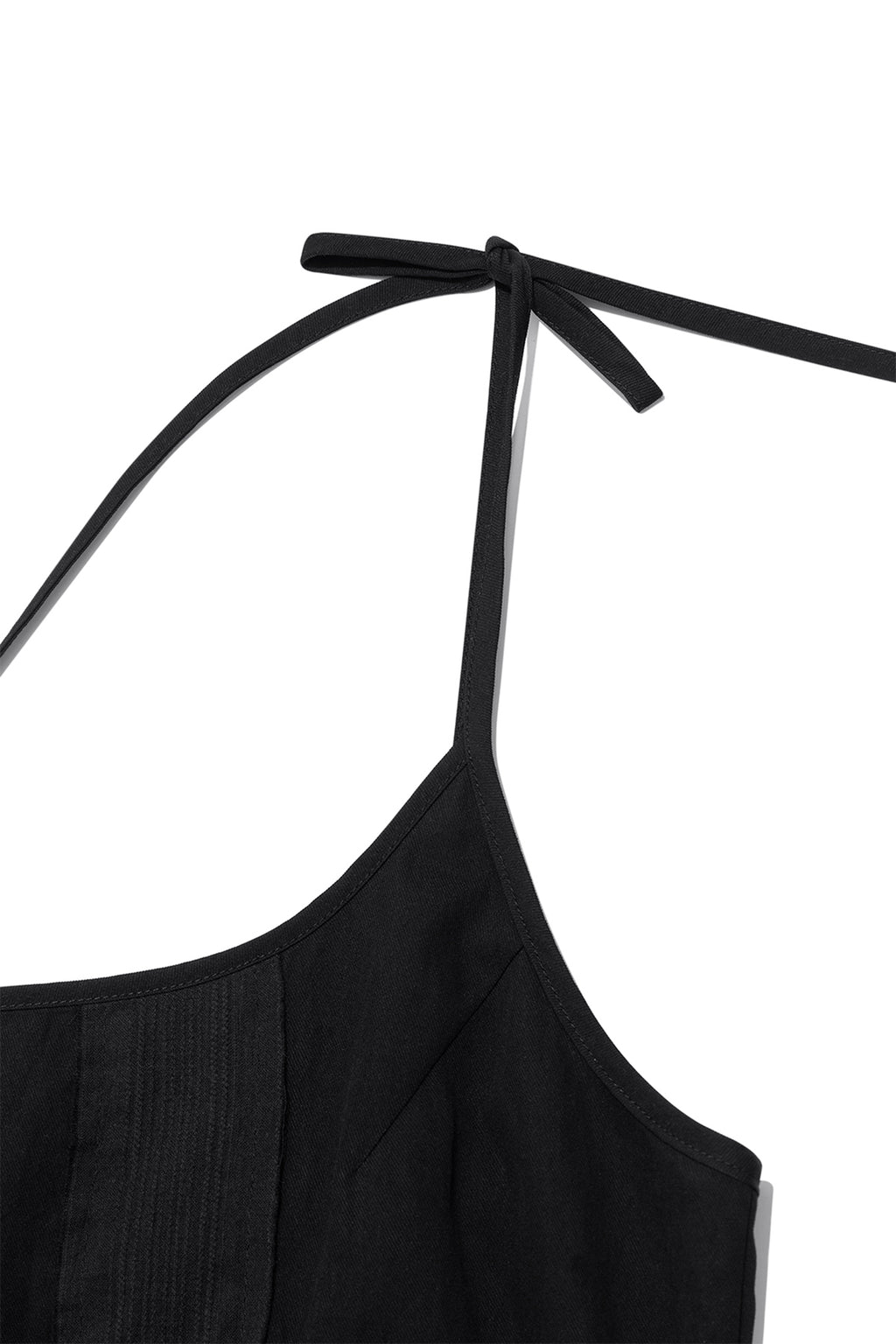 [matinkim] HOOK AND EYE LAYERED LONG DRESS IN BLACK