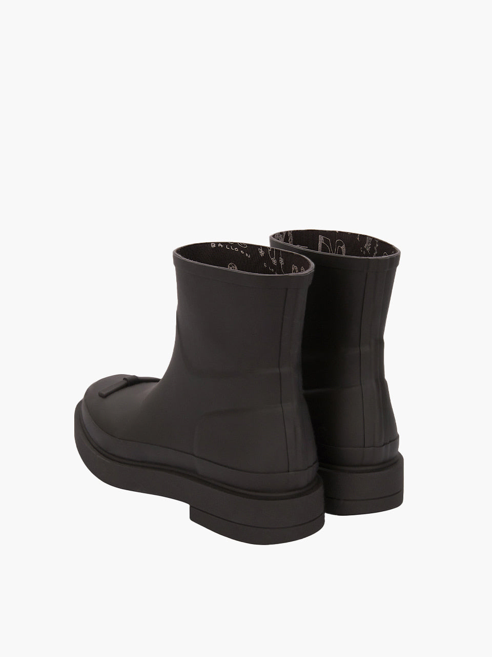 Margesherwood Ribbon Rubber Boots Short dark brown