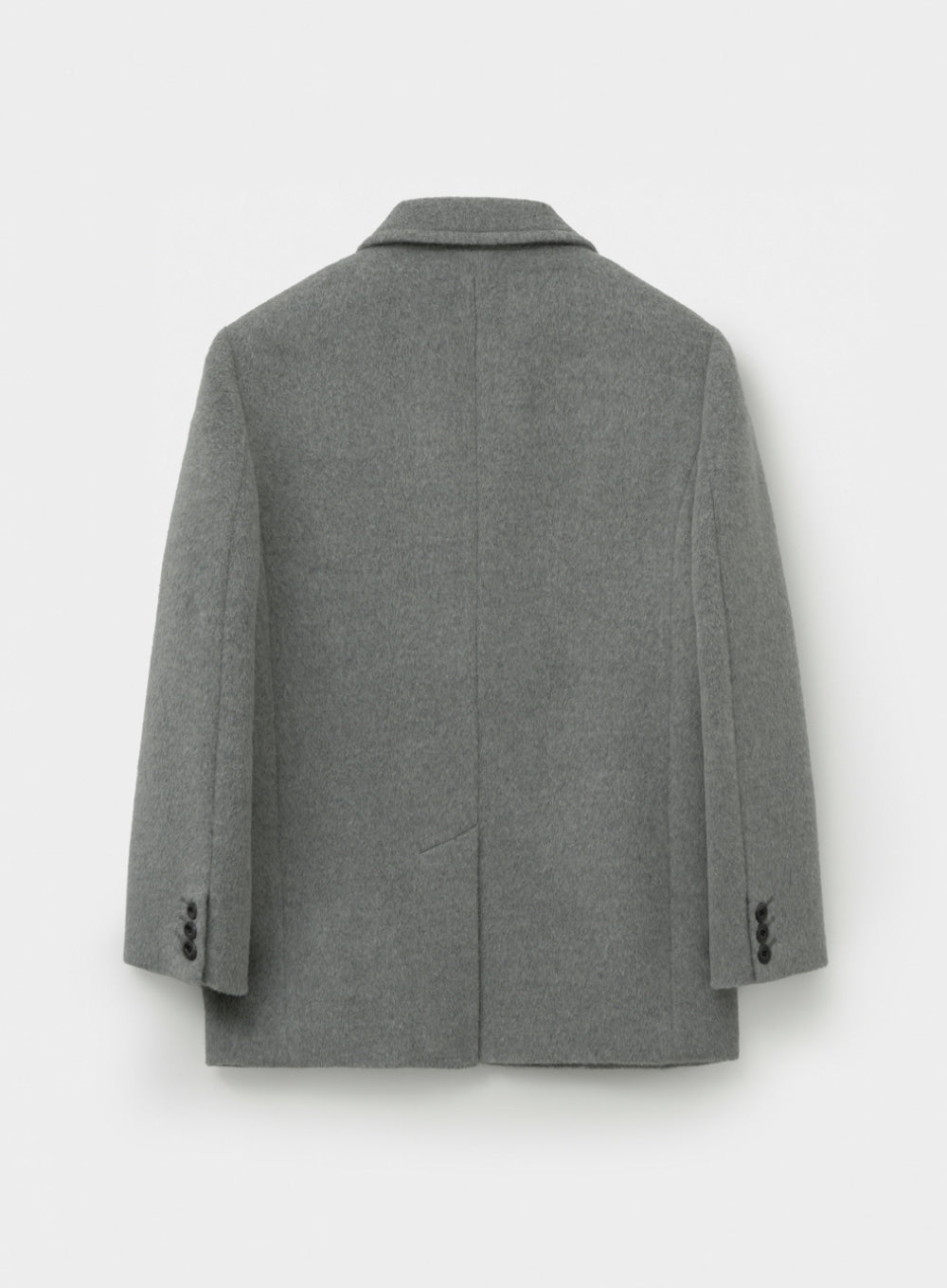 [satur] (W) Cashmere Wool Blend Single Blazer - Melange Gray