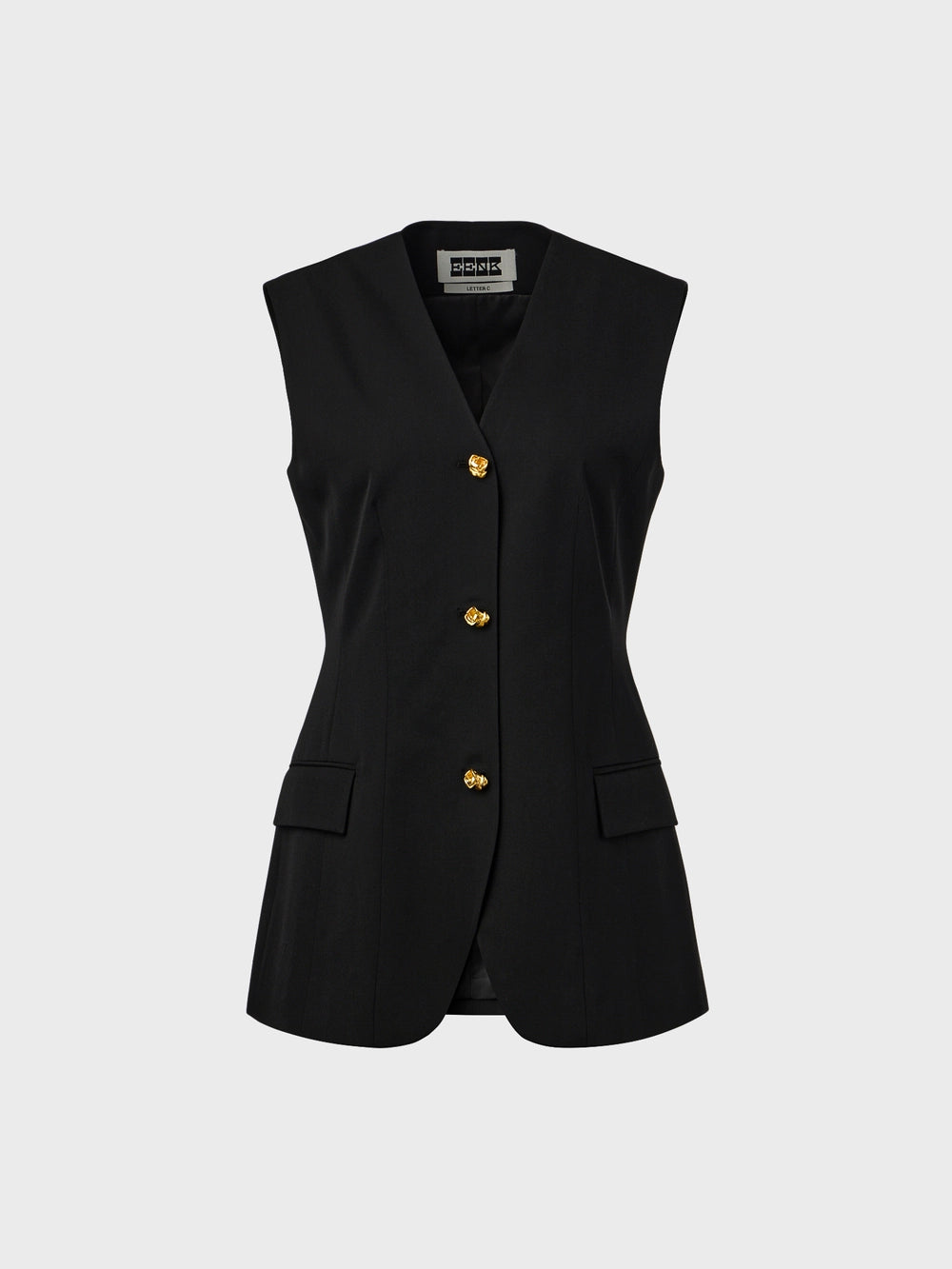 EENK Classic Button Vest - Black