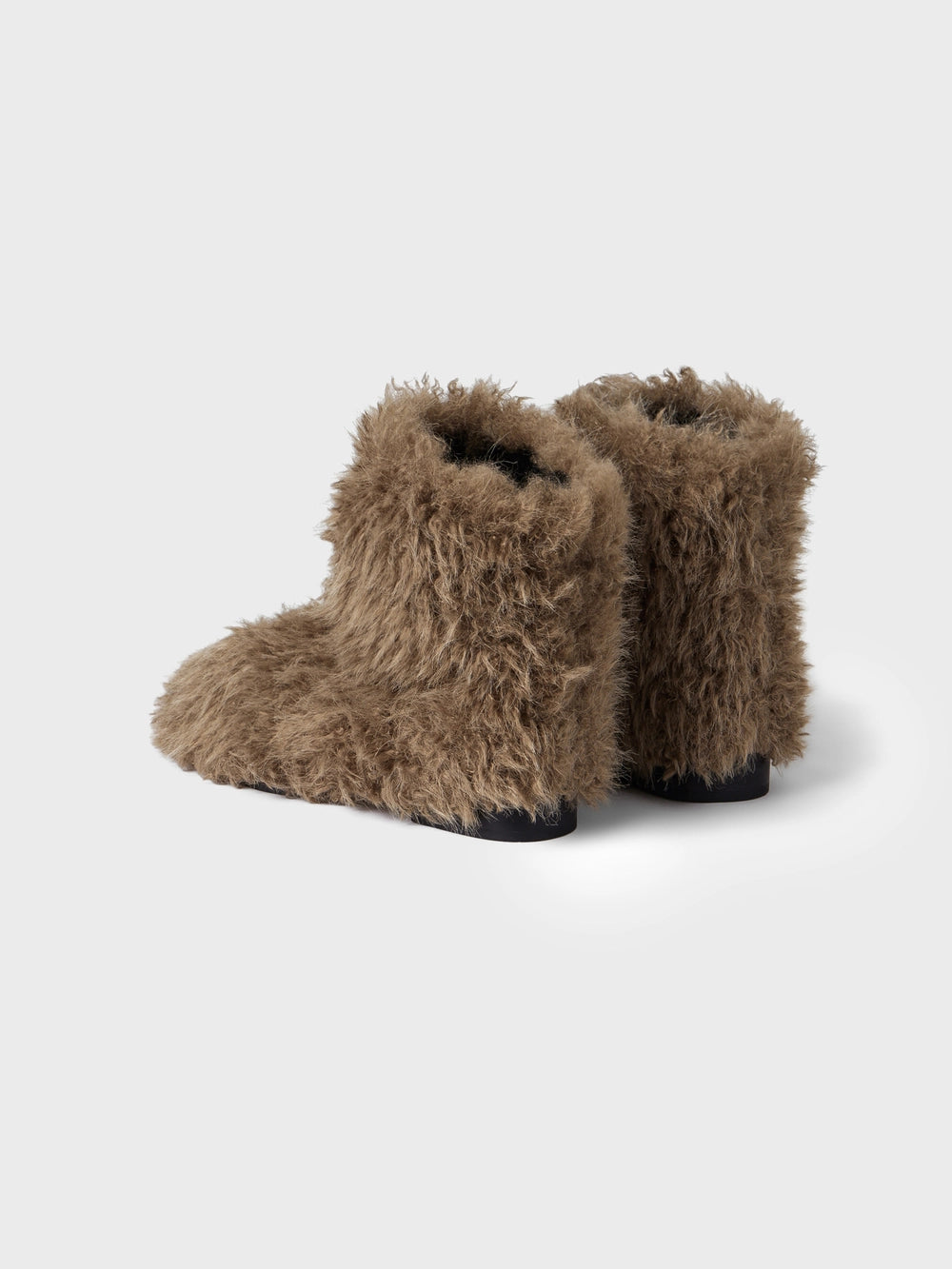 EENK Faux Fur Ankle Boots - Camel