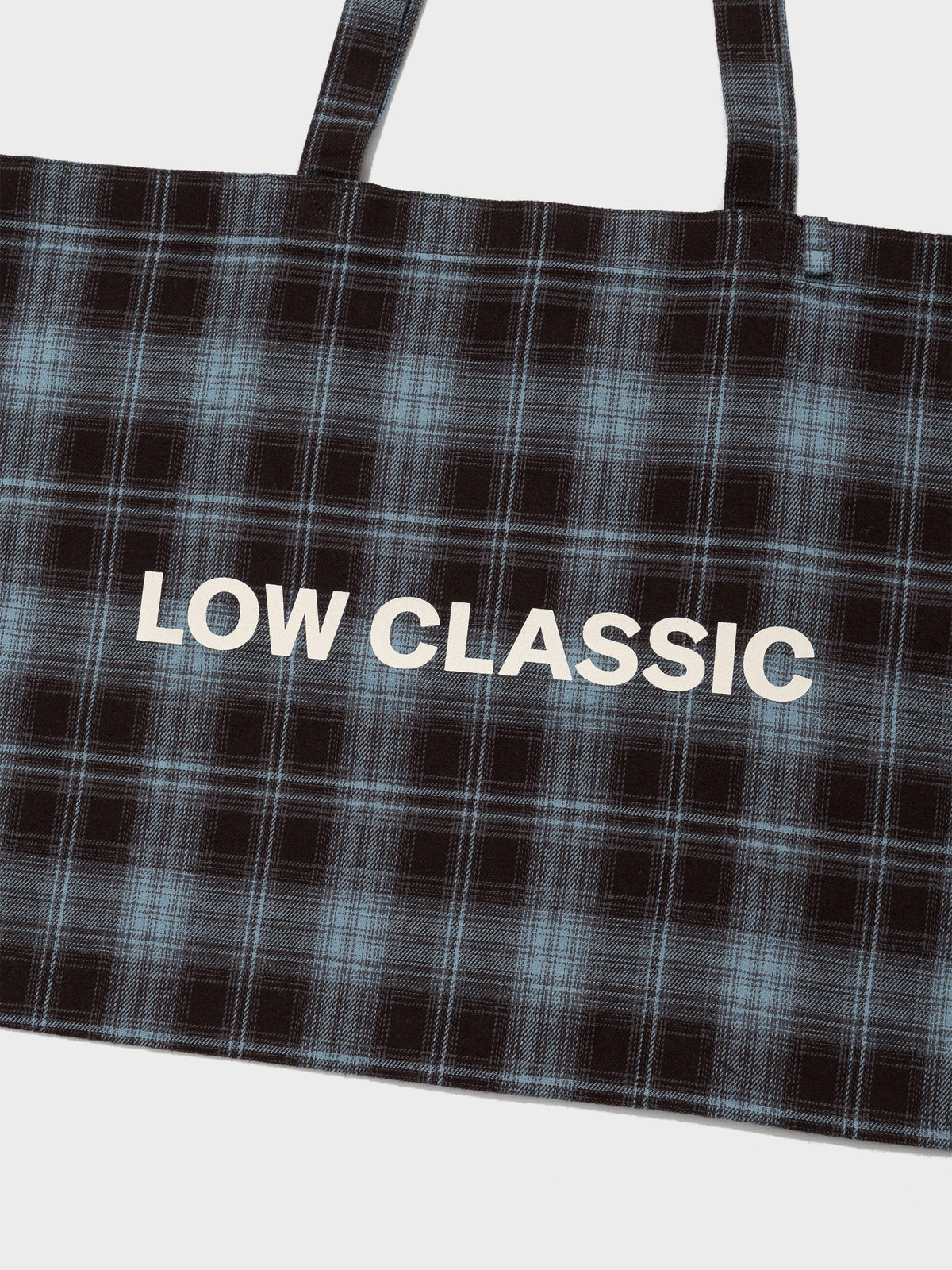 Low Classic Lc Flannel Checked Logo Midi Bag Sky Blue