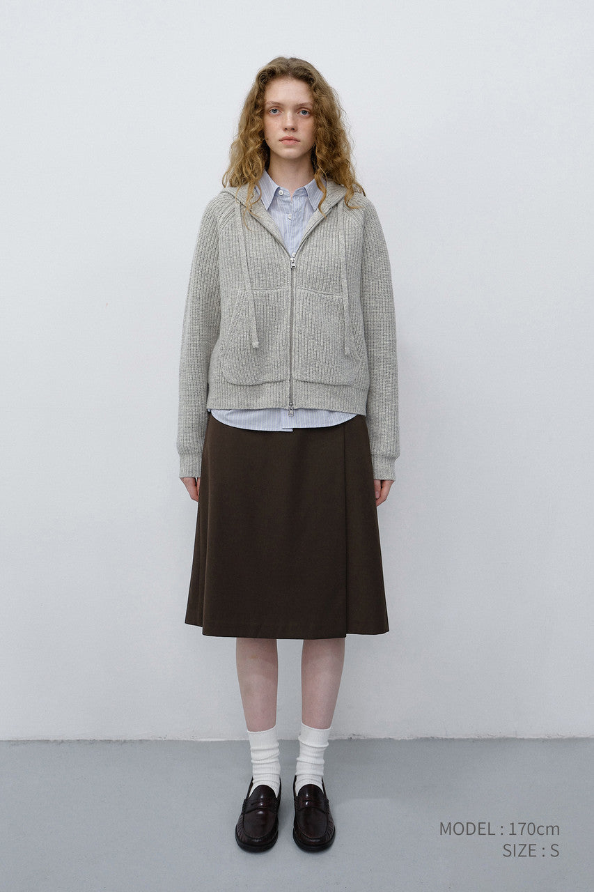 Dunst Pleats Midi Wrap Skirt Brown