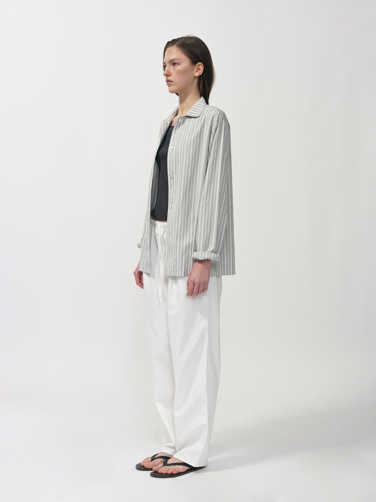 Nothing Written Mago stripe shirt (Gray stripe)