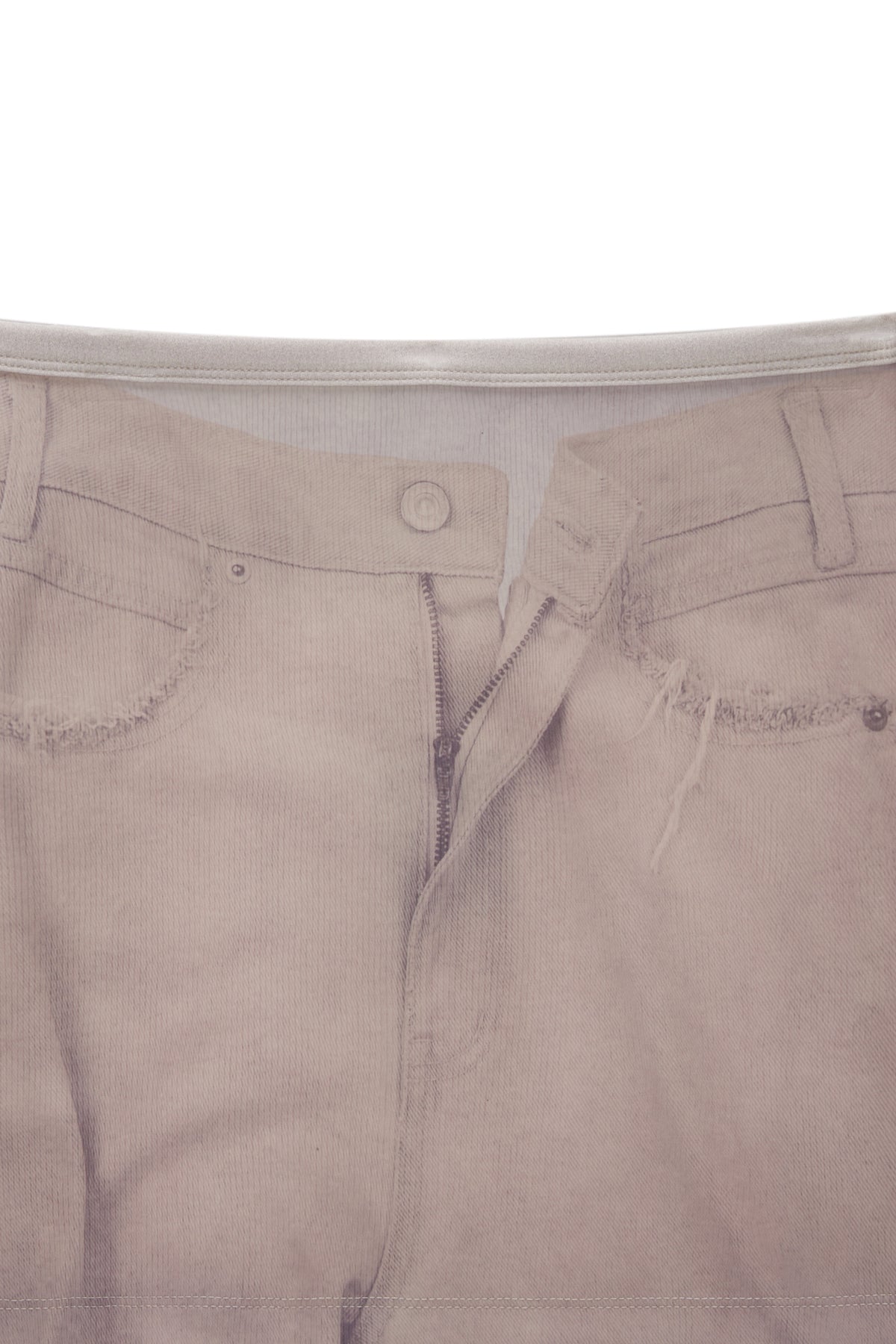 Matinkim Denim Printed Jersey Mini Skirt IN Beige