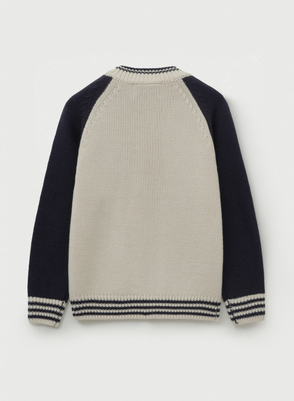 [satur] Knit Varsity Jacket - Cream