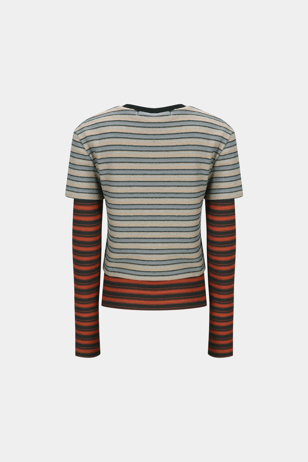Andersson Bell Multi Stripe LS T-Shirts / Brick)