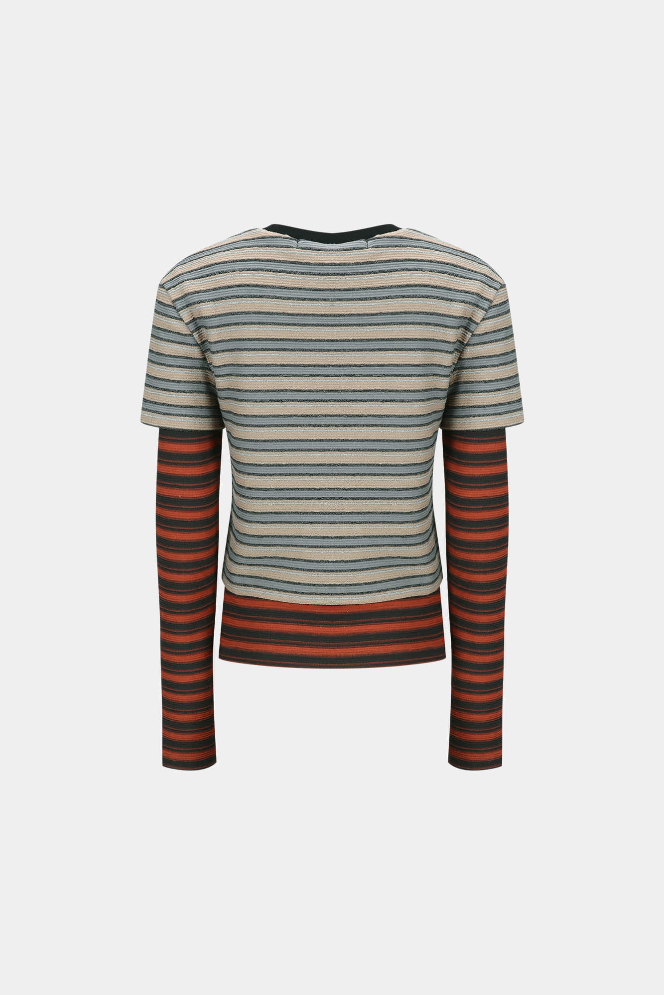 Andersson Bell Multi Stripe LS T-Shirts / Brick)