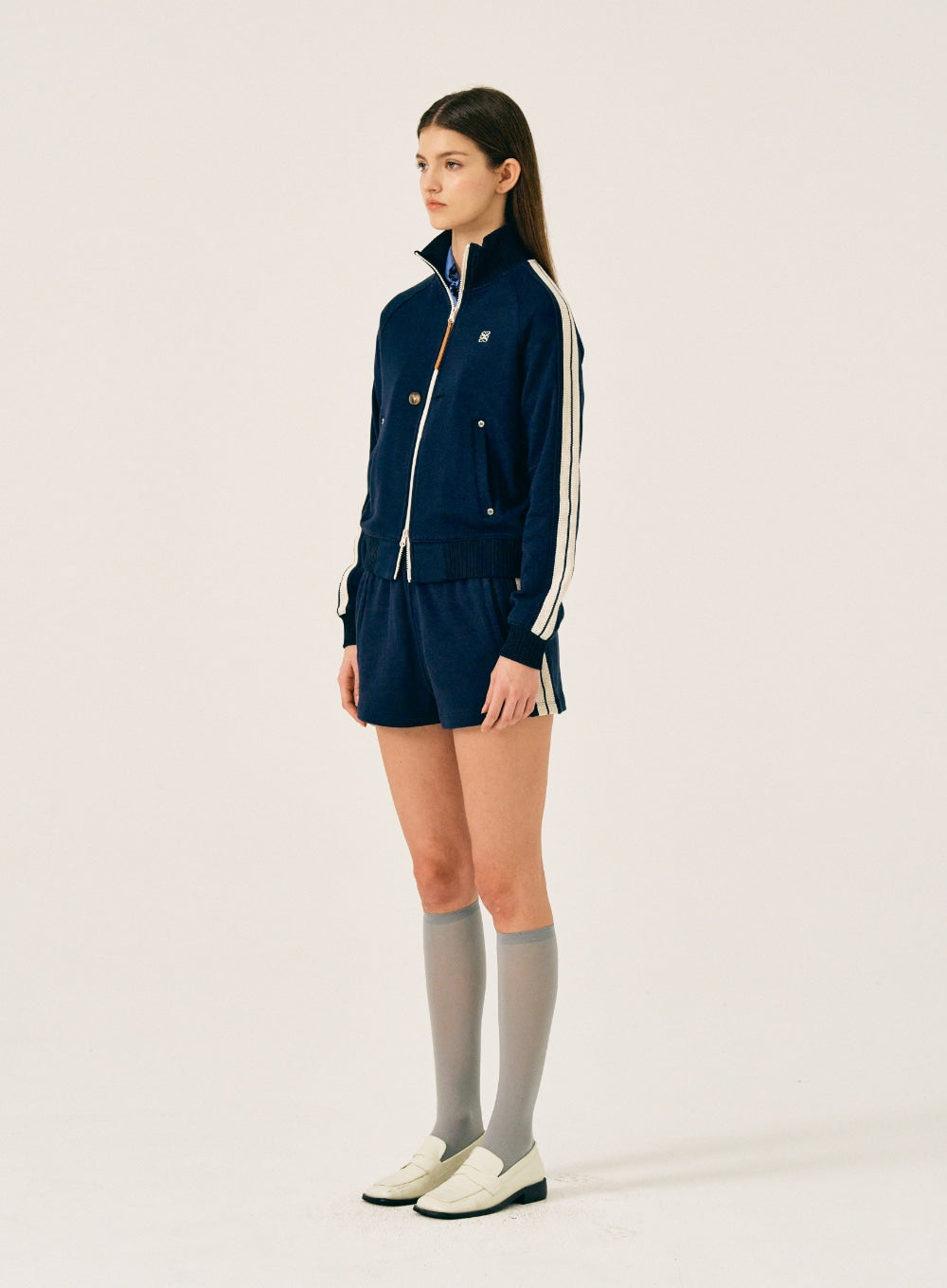 [satur] (W) Lawton All Day Track Shorts - Classic Navy