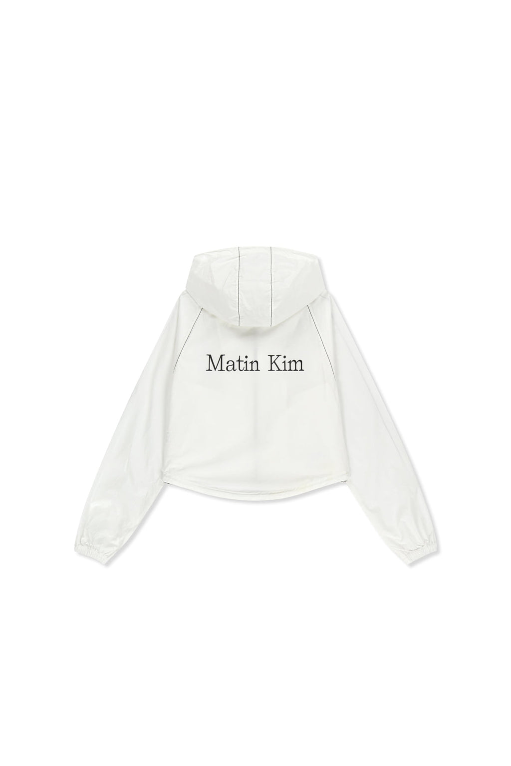 Matinkim Matin Kim Matin Crop Hoody Coating Jumper IN White