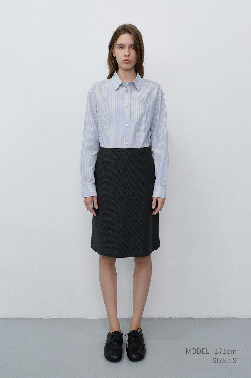 Dunst Unisex Informal Shirt Soft Blue Grey Stripe