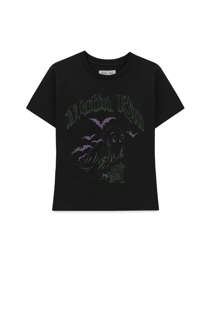 Matinkim Ghost Artwork Crop Top IN Black