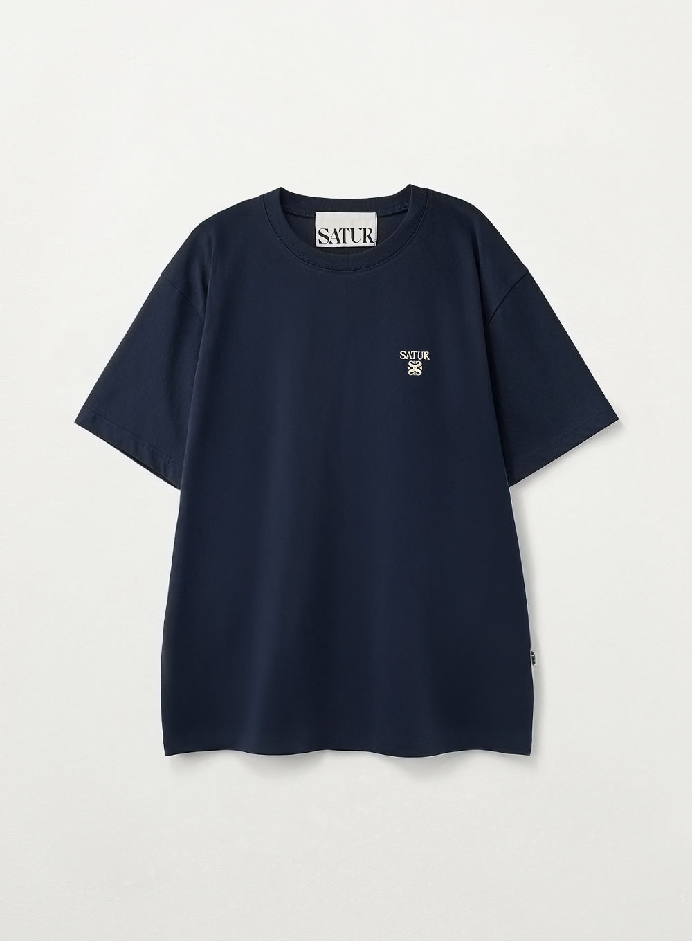 Satur Loren Classic Logo T-Shirt - Navy