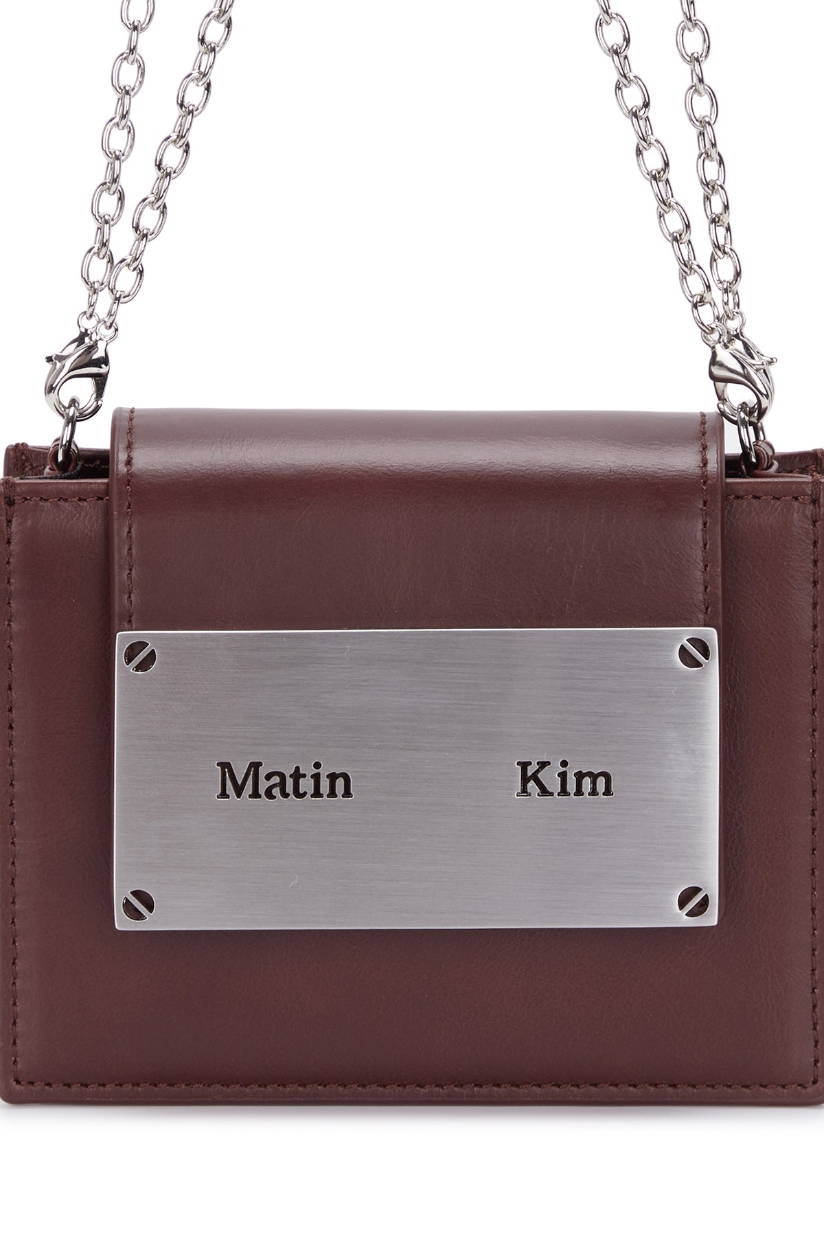 [matinkim] VINTAGE ACCORDION MINI BAG IN BROWN