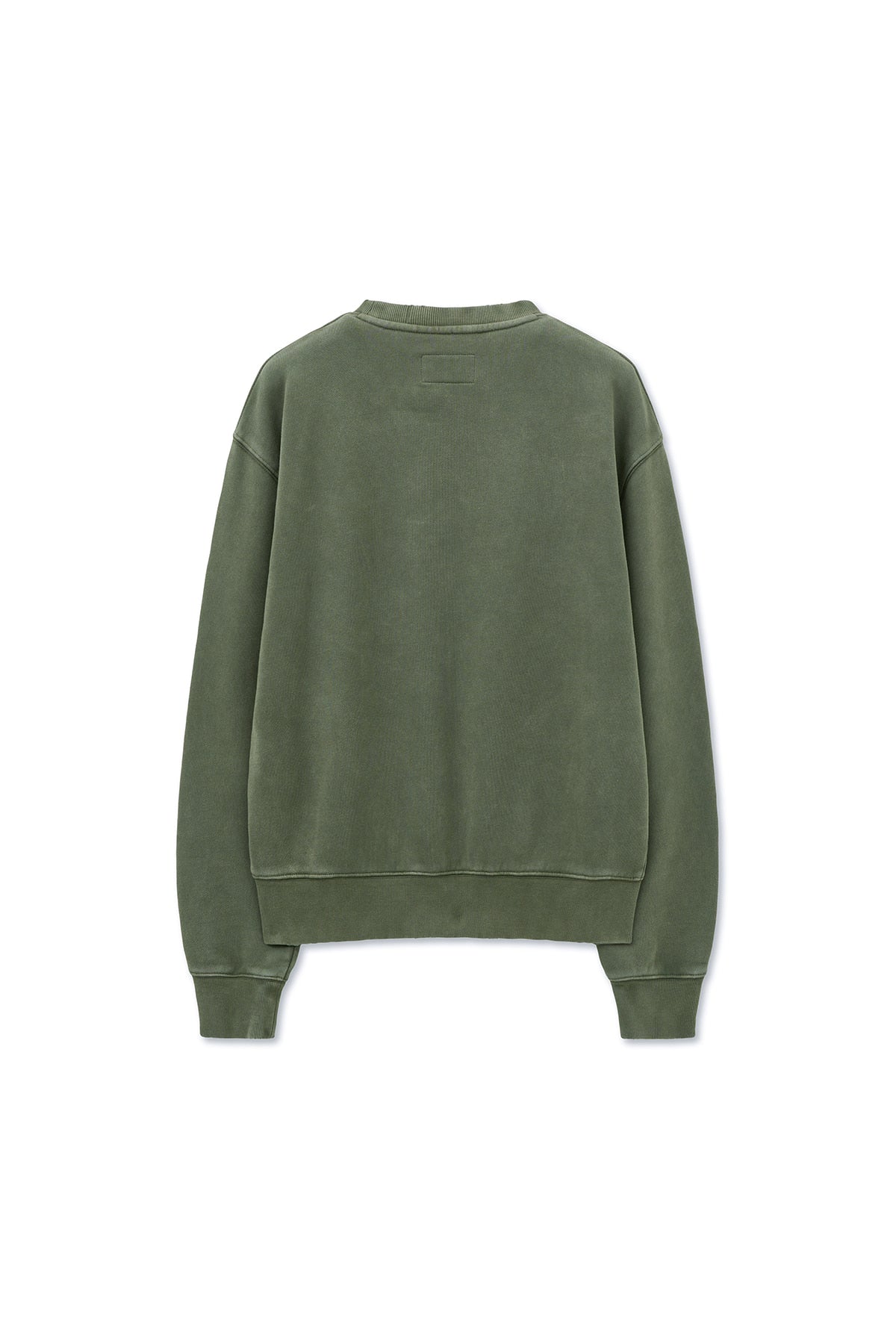 [matinkim] VINTAGE COLOR DYING LOGO SWEATSHIRT IN KHAKI