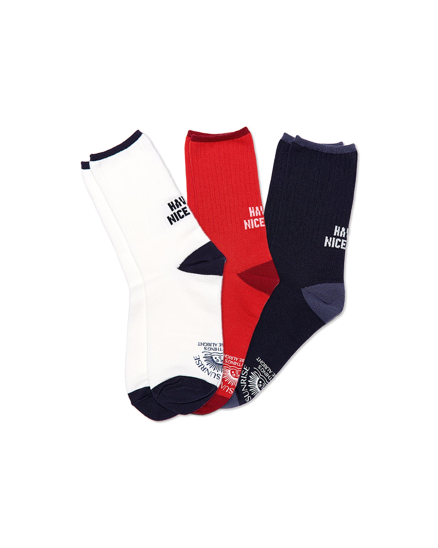 Have a Nice Trip Crew Socks 3Pack