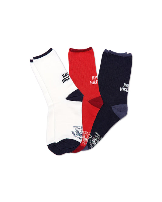 Have a Nice Trip Crew Socks 3Pack