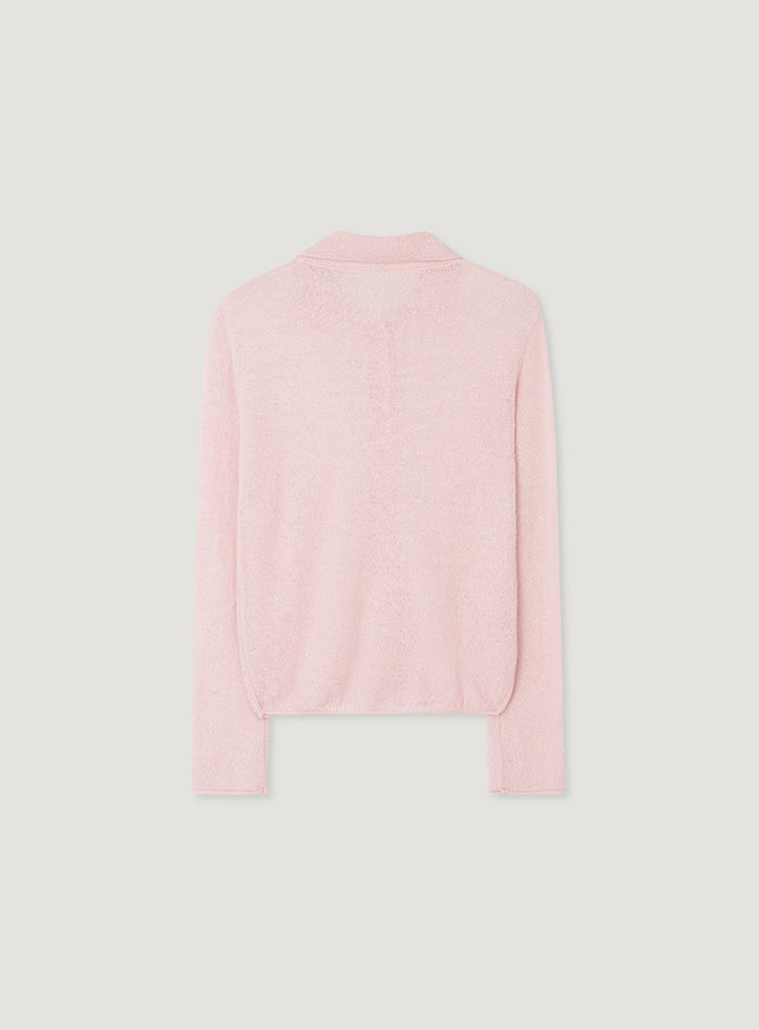 Mango Maniplease Ria Collar Cardigan Pink