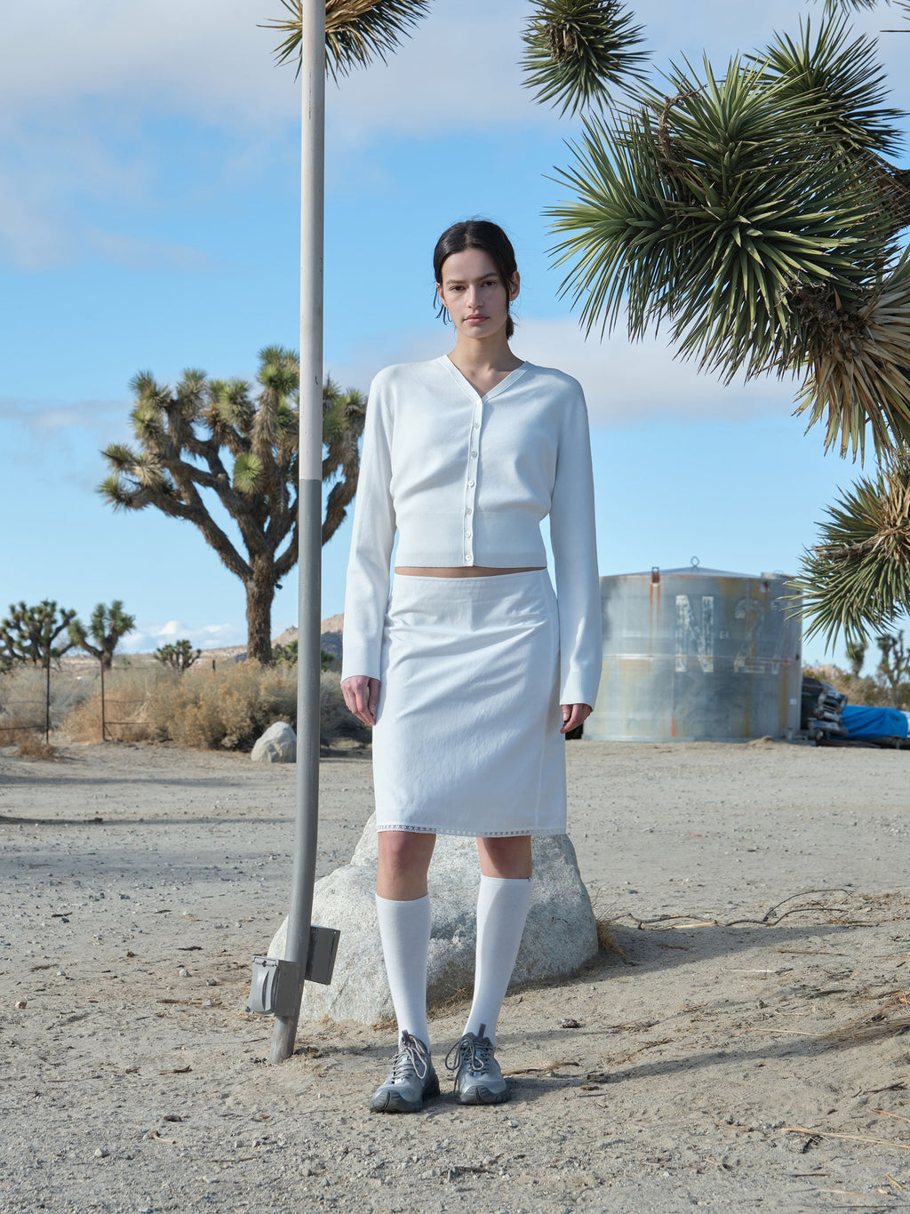 Low Classic Viscose Cardigan Off White