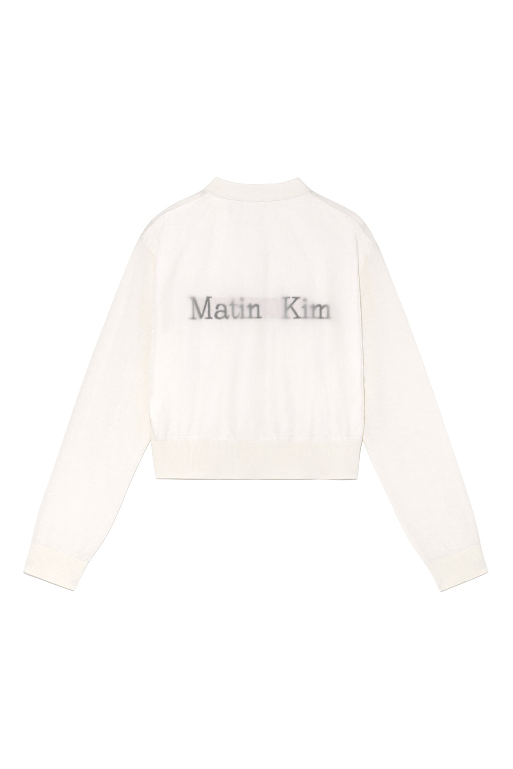 Matinkim Back Logo See Through Cardigan For Women IN Ivory