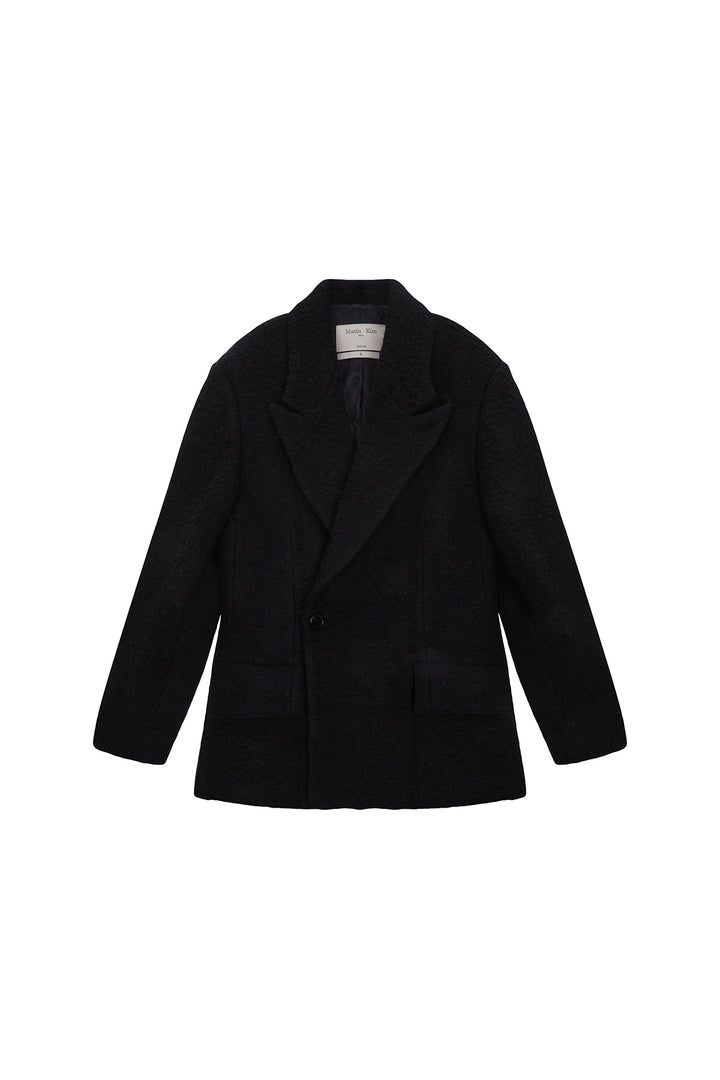 Matinkim Two Button Pocket Wool Jacket IN Dark Navy
