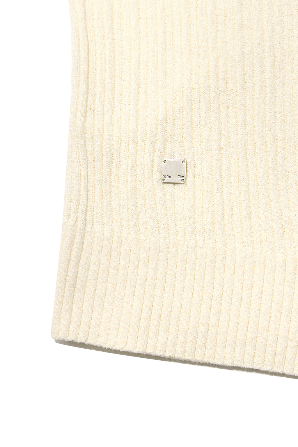 [matinkim] Wrap Sleeveless Knit Hoody Top IN Ivory