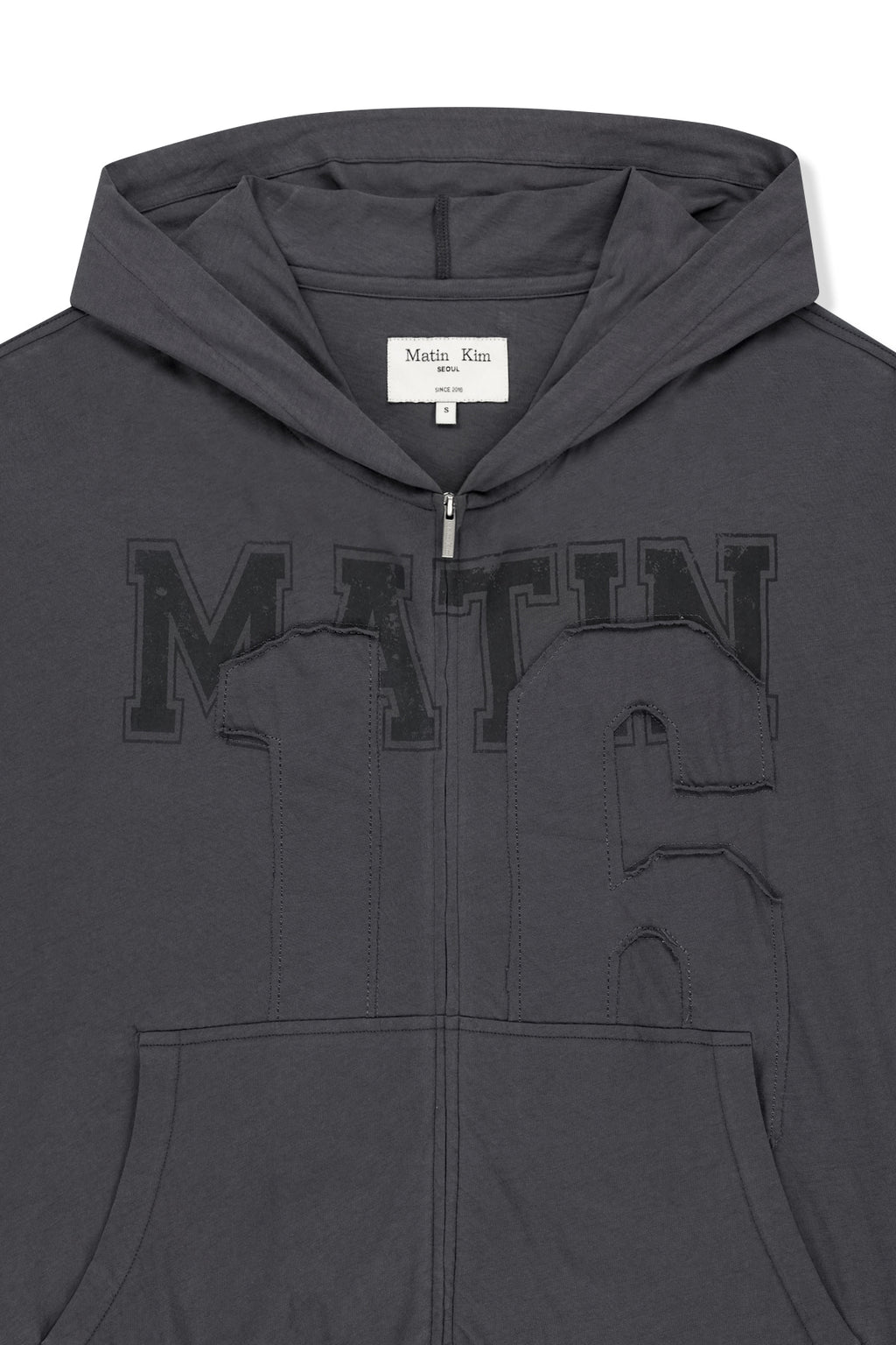 Matinkim Matin 16 Applique Logo Hoody Zip UP IN Dark Navy