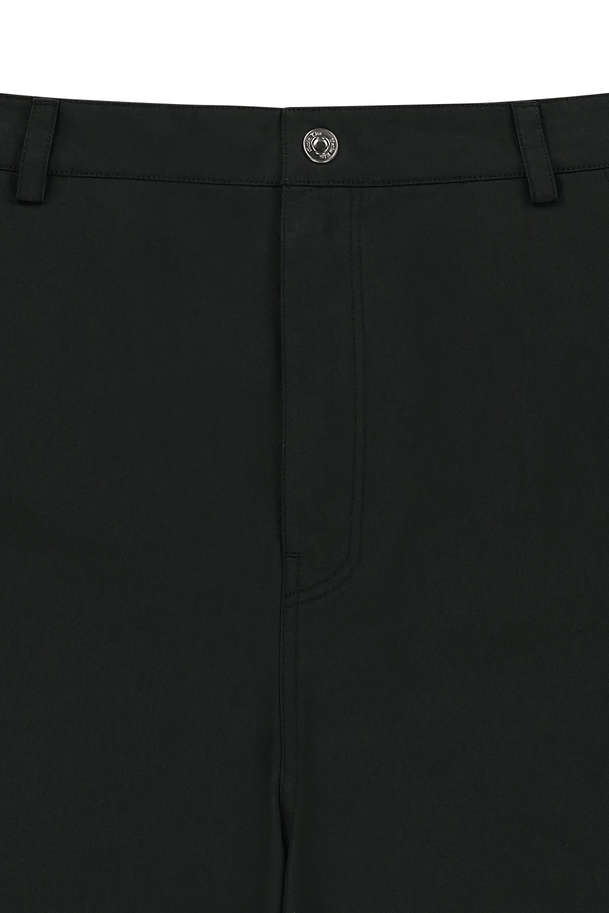 Matinkim Curved Seam Bermuda Pants For Men IN Black
