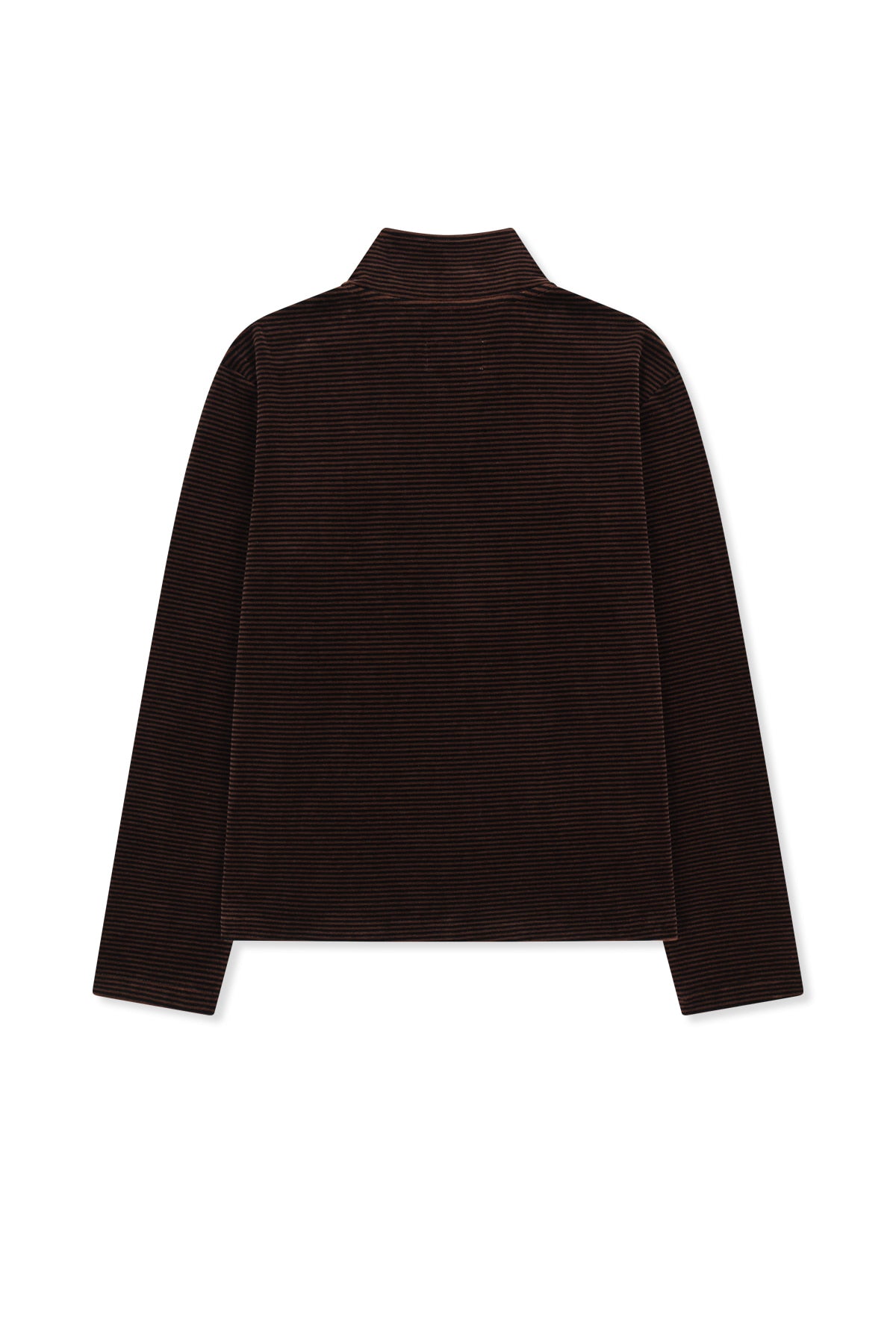 Matinkim Striped Velour Zip UP IN Brown