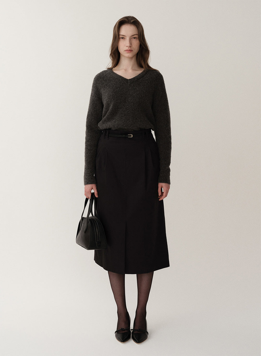 Kindersalmon Mini Leather Belt Black