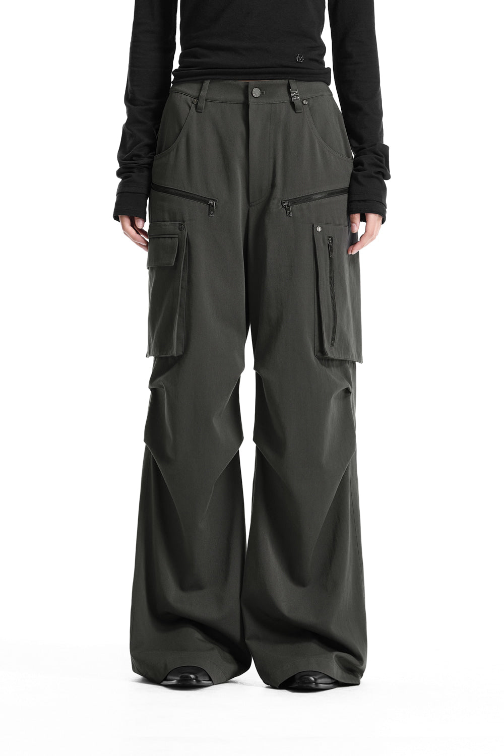 Treemingbird Bootcut Cargo Utility Pants Khaki