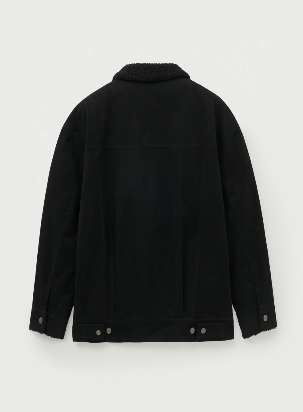 Satur Maron Trucker Jacket - Black