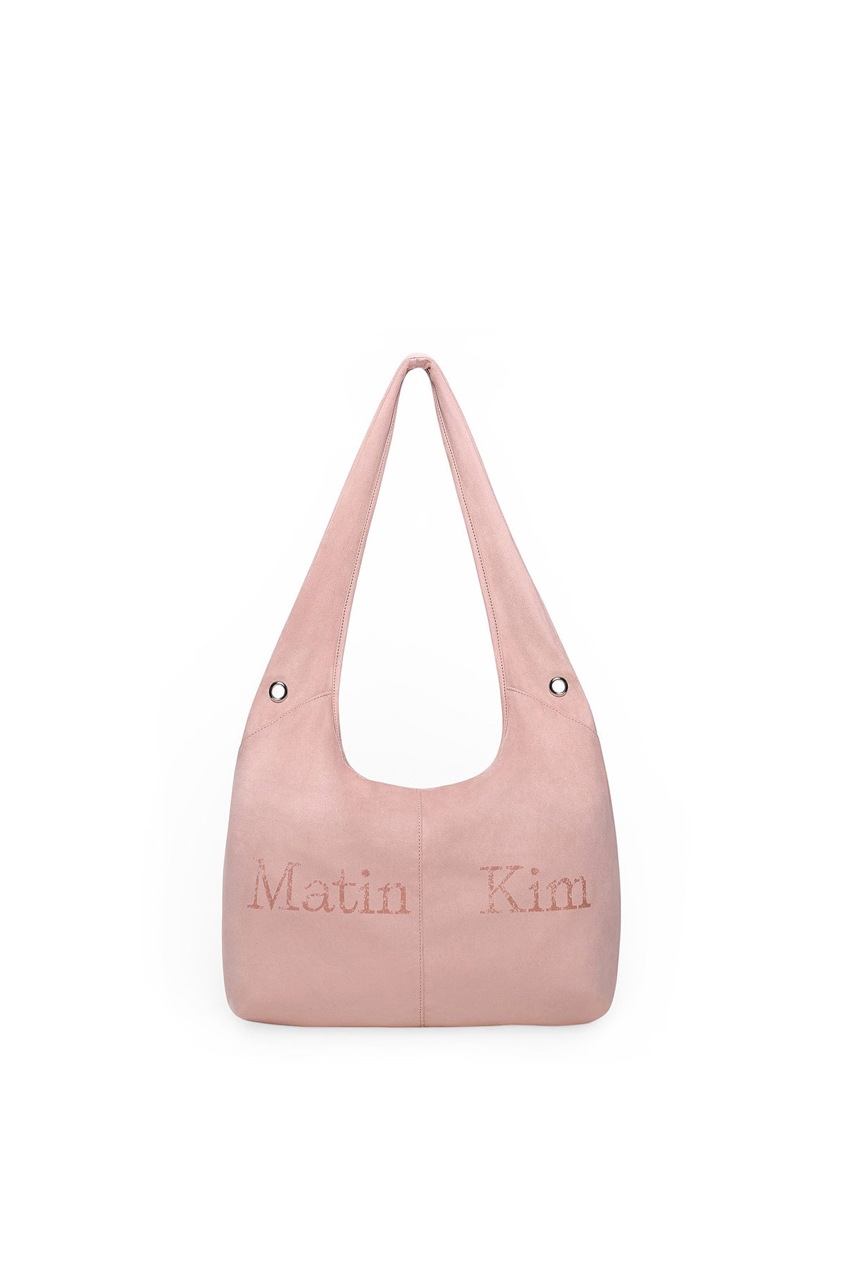 Matinkim Logo Point Suede Round Ecobag IN Pink