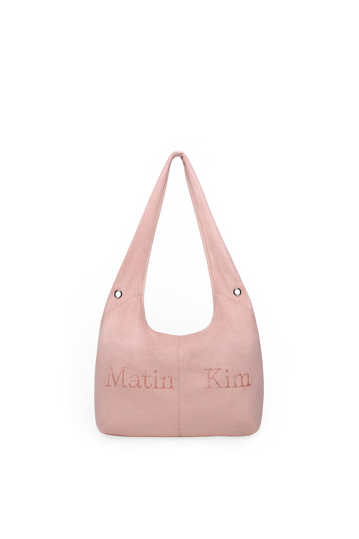 Matinkim Logo Point Suede Round Ecobag IN Pink