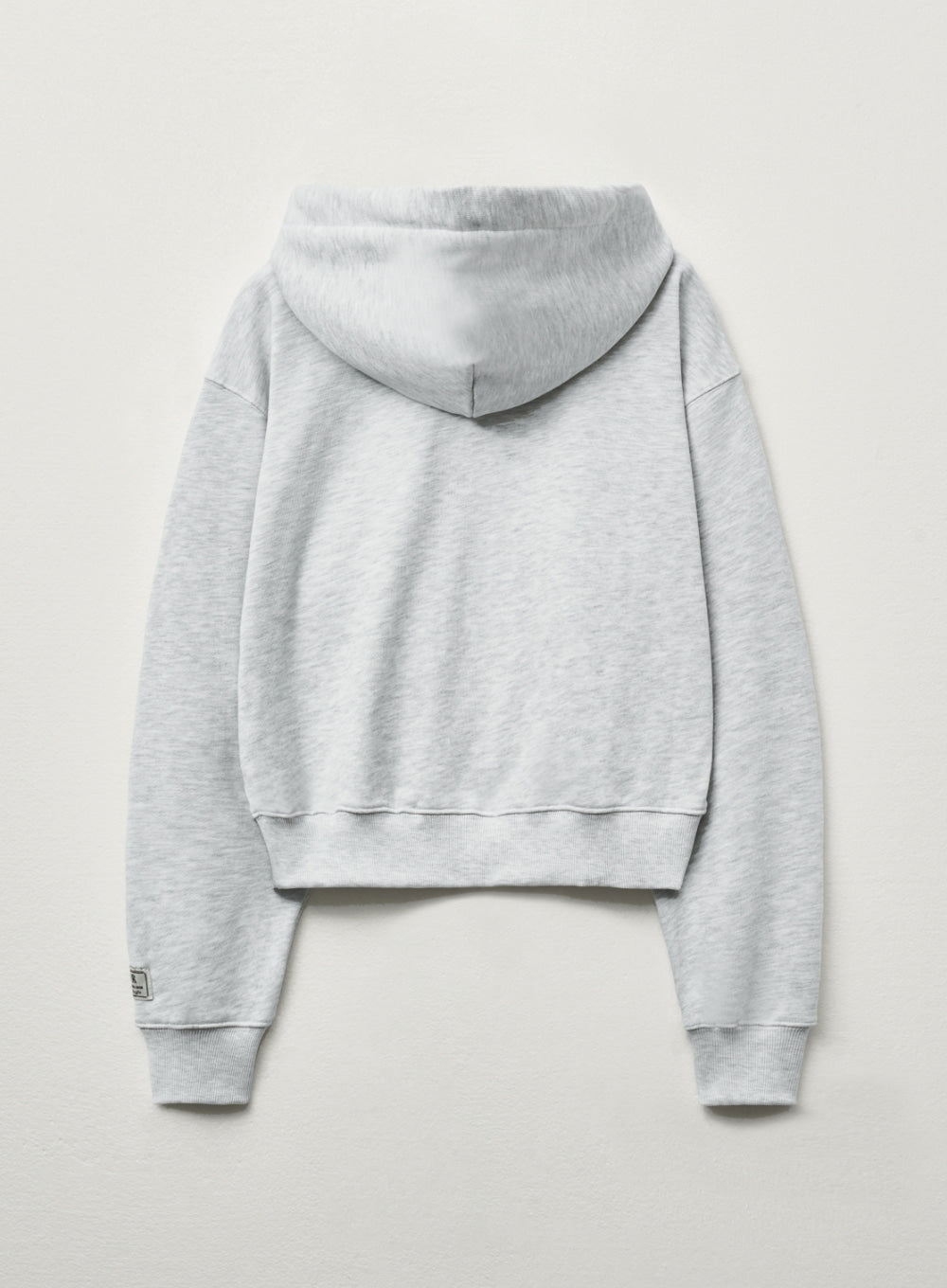 [satur] (W) Classic Small Logo Rivet Hoodie - Melange White
