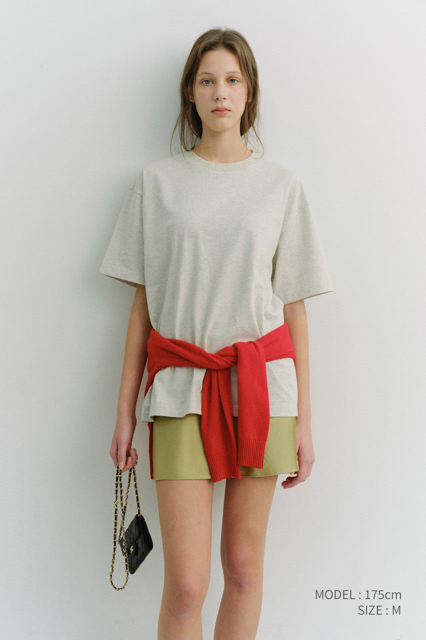 Dunst Unisex Loose T-Shirt Oatmeal Melange