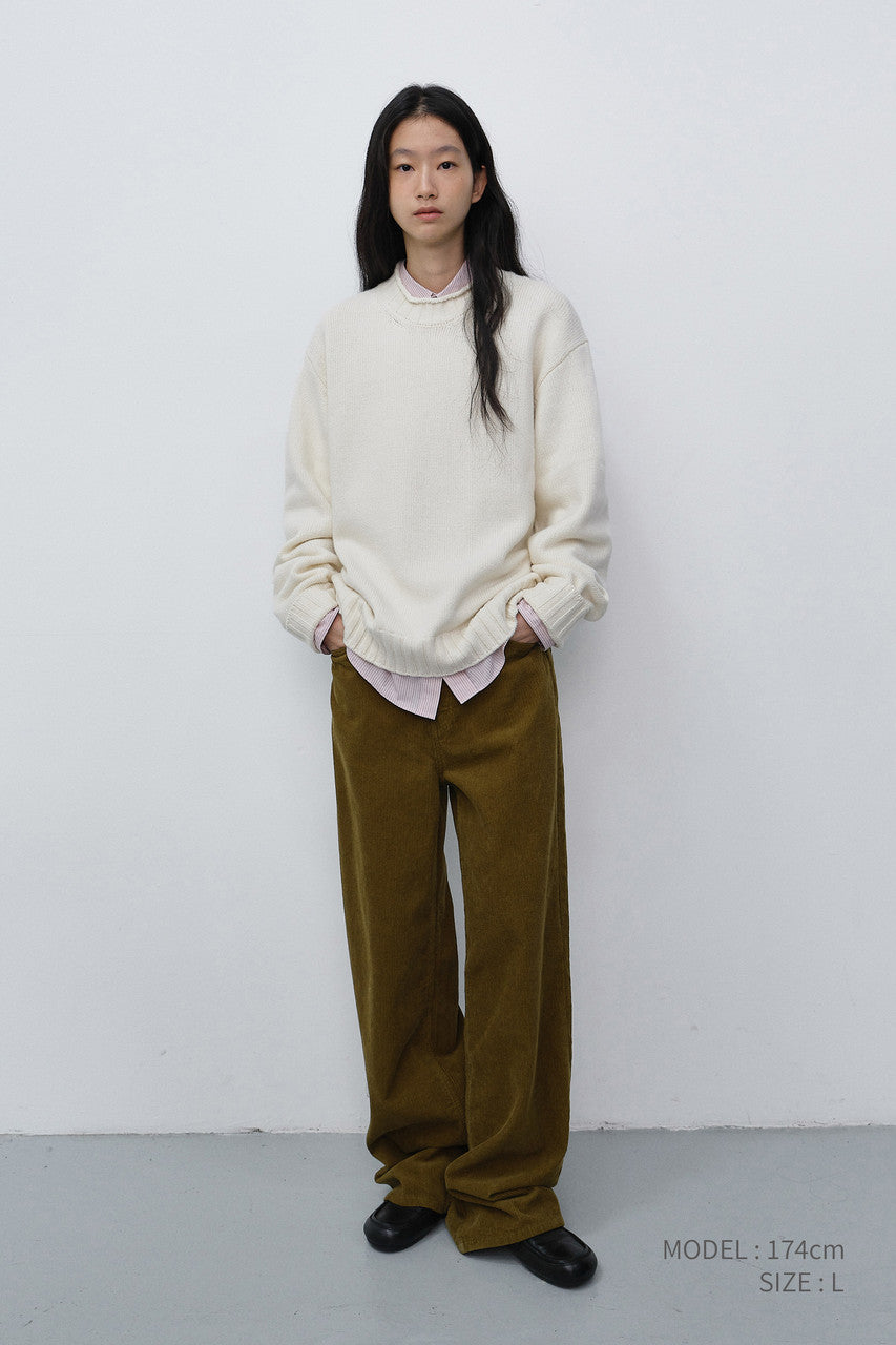 Dunst Unisex Chunky Roll Neck Sweater Ivory